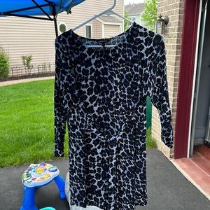 Isabella Oliver blue hues leopard print top